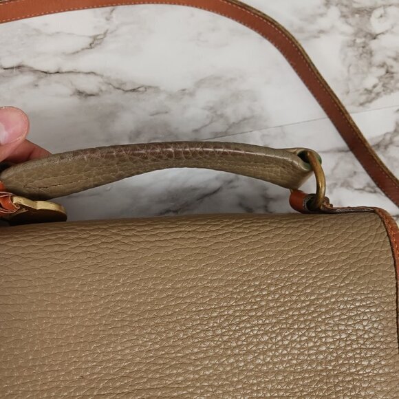 DOONEY & BOURKE vintage pebbled crossbody taupe leather - Picture 12 of 16